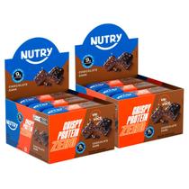 2x Barra de Proteinas Nutry Crispy Zero Chocolate Dark 12 Unidades 30g -