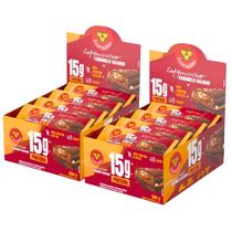2x Barra Proteica 3 Corações Cappuccino Caramelo Salgado 12 Unidades 50g