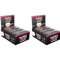 2x Barra YoPRO Sabor Morango Chocolate Branco 12 Barras 40g