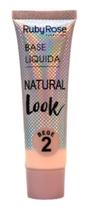 2X Base Líquida Ruby Rose Acabamento Natural Bege 2 Tom Bege