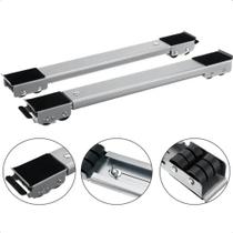 2X Base Suporte Movel Maquina Lavar Geladeira Freezer Ajusta