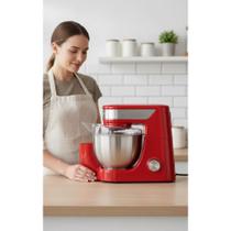 2x Batedeira Planetária 700W 12 Vel. 4.5L Vermelho/Inox