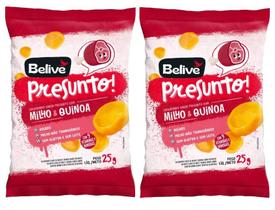 2x Belive Salgadinho Presunto 25g Milho e Quinoa Sem Glúten