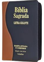 2X Bíblia Sagrada Letra Gigante Com Harpa Masculina / Femini