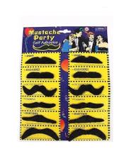 2X Bigode Postiço Falso - Kit 12 Unidades - Fantasias Barba