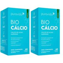 2x Bio Cálcio Marinho vitamina D3 K2 60caps Puravida 2x Bio Cálcio Marinho vitamina D3 K2 60caps Puravida