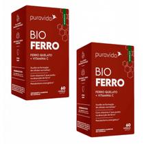 2x Bio Ferro Quelato + Vitamina C- 60 Caps.- Puravida