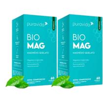 2x Bio Mag Magnésio Quelato Pura Vida 60 Capsulas 2x Bio Mag Magnésio Quelato Pura Vida 60 Capsulas