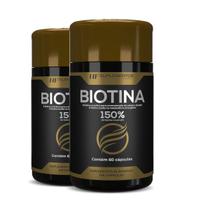 2x biotina 150% premium 400mg 60caps hf suplements