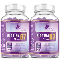 2x Biotina B7 45mcg Vitamina B7 60 Cápsulas Idr 100% - Flora Nativa do Brasil
