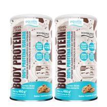2x Body Protein 100% Proteína Equaliv Sabor Cookies 450g