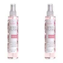 2x Body Splash Desodorante Colônia Belle Rose 130ml