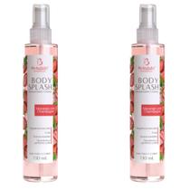 2x Body Splash Desodorante Colônia Morango com Champagne 130ml