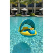 2x Boia Bebê C/ Cobertura Proteção Solar Divertida 6m-3a