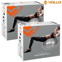 2x Bola Suíça para Pilates e Yoga Gym Ball com Bomba 65cm Vollo