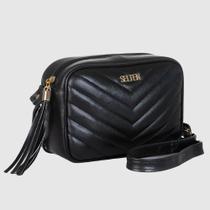 2X Bolsa Feminina De Ombro Pequena E Transversal Maitê Preta