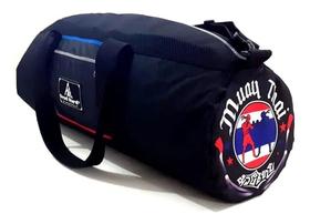2X Bolsa / Mochila Fitness Bag Fred Hard Muay Thai Cor Preto