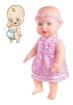 2X Boneca Baby Faz Xixi Sapekinha + Mamadeira + Fralda - Mil