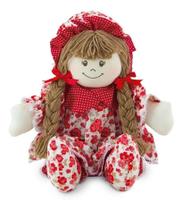 2X Boneca De Pano Rosa 60Cm Infantil - Decoração Cor Vermelh