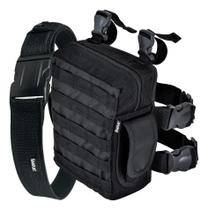 2X Bornal Tático Pochete De Perna Modular + Cinto Guarnição