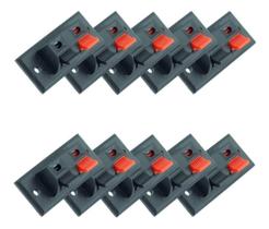 2X Borne De Pressão 2 Vias Wp3-2 Áudio Caixa Som - Kit 10 Pe