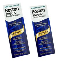 2X Boston Simplus 120Ml Solução Multiação Lente Rígida