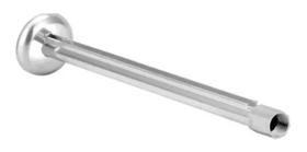 2X Braço Haste Cano Tubo Para Chuveiro 40Cm Alumínio Polido