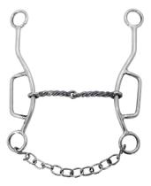 2X Bridao Levantador Torcido Articulado Inox Para Cavalo