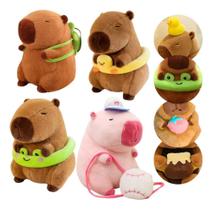 2X Brinquedo Pelúcia Capivara Filó Antialérgica Grande Prese