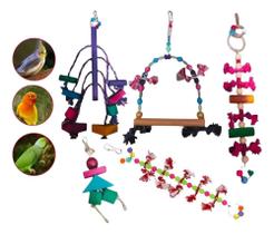 2X Brinquedos Para Calopsita E Periquito( Kit Com 5 Unidades