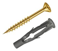 2X Bucha 8Mm Para Tijolo Bloco Parede Oca Com Parafuso 100 P