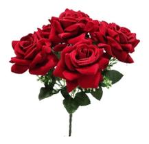 2X Buquê De Flores Rosas Artificiais Decoração Casamento Fes