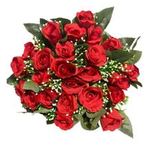 2X Buque De Rosas Grande Flores Artificial Qualidade E Rea