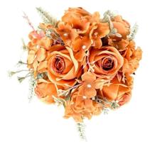 2X Buquê Noiva Flores Realistas Rosa Chá Cabo Coberto Com Ce 2X Buquê Noiva Flores Realistas Rosa Chá Cabo Coberto Com Ce