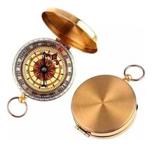 2X Bússola Tipo Relógio Bolso Bronze Luz Fosforescente 2X Bússola Tipo Relógio Bolso Bronze Luz Fosforescente