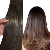 2X Cabelo Aplique Tic Tac 70Cm - 100% Orgânico 150Gr Cor Mor