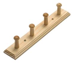 2X Cabideiro Cabide De Parede Madeira Mod. Junior 4 Pinos 1