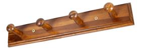 2X Cabideiro De Parede 4 Pinos Mod. Boliche. Imbuia. 1 Peça.
