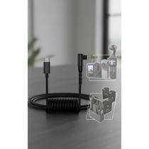 2x Cabo Adaptador USB-C p/ P2 3.5mm TRS Som HiFi Espiral