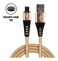 2X Cabo Carregador Mini Usb V8 Android Turbo Reforçado 2 Met 2X Cabo Carregador Mini Usb V8 Android Turbo Reforçado 2 Met