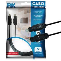 2X Cabo De Áudio Óptico Digital 5M Toslink Plug Gold 5 Metro 2X Cabo De Áudio Óptico Digital 5M Toslink Plug Gold 5 Metro