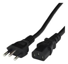 2X Cabo De Força Ac Pc Monitor Fonte Tripolar 1,00Mm Plugue