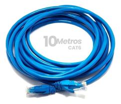2X Cabo De Rede Cat6 10 Metros 10M Ethernet Lan Giga Rj45 Cr