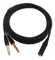 2X Cabo Extensor Pc Compatível Headset Razer P3/2P2 3.5Mm