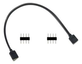 2X Cabo Extensor Rgb 4 Pinos - 2 Metros Preto + Conector P4