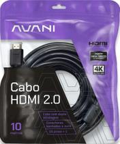 2X Cabo Hdmi 10M 2.0 19 Pinos Ethernet 3D 10 Metros 4K Ultra