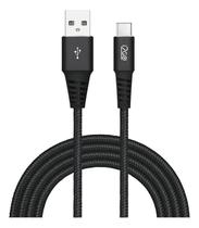 2X Cabo Usb-C I2Go 2M 3A Nylon Trançado Preto