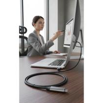 2x Cabo USB-C p/ HDMI 4K 60Hz 2m Alumínio Preto Premium