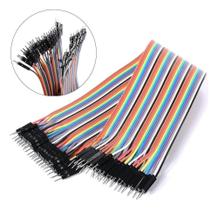 2X Cabo Wire Jumper 20Cm 40 Fios Macho-Macho Protoboard Ardu