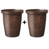 2X Cachepô Elegance Cônico Cymbidium (3,25L) Café NUTRIPLAN